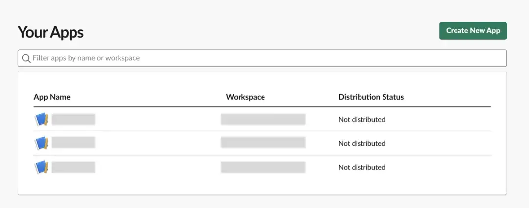 Create a new Slack App